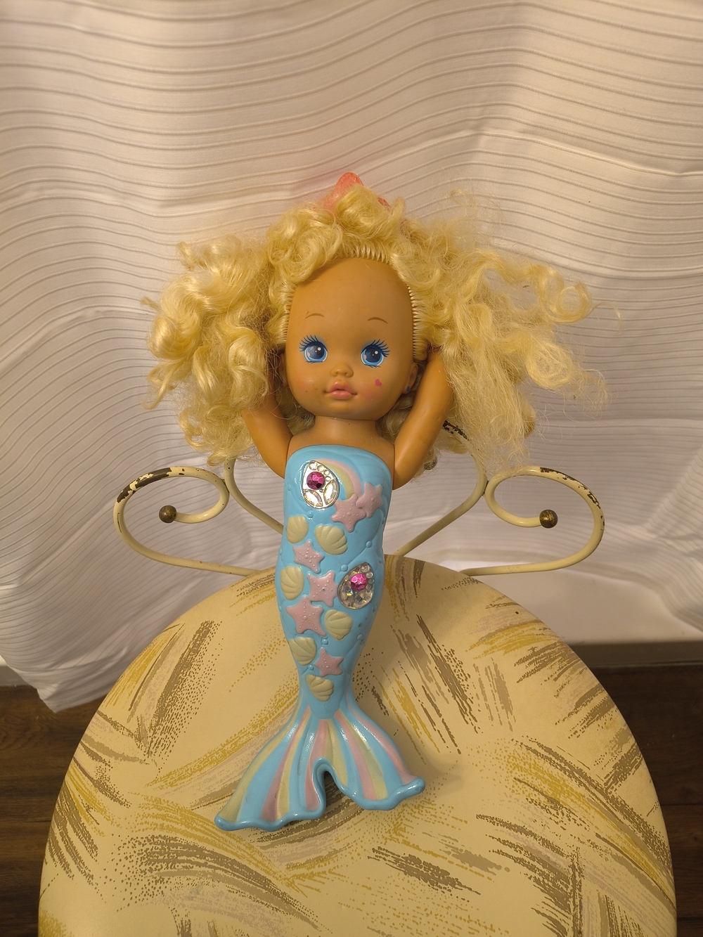 Vintage Collectible Mattel Singing Mermaid Blue and Pink Mermaid Doll